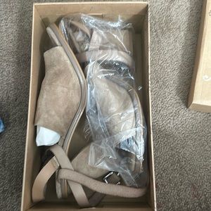 Free people wedge heel taupe
